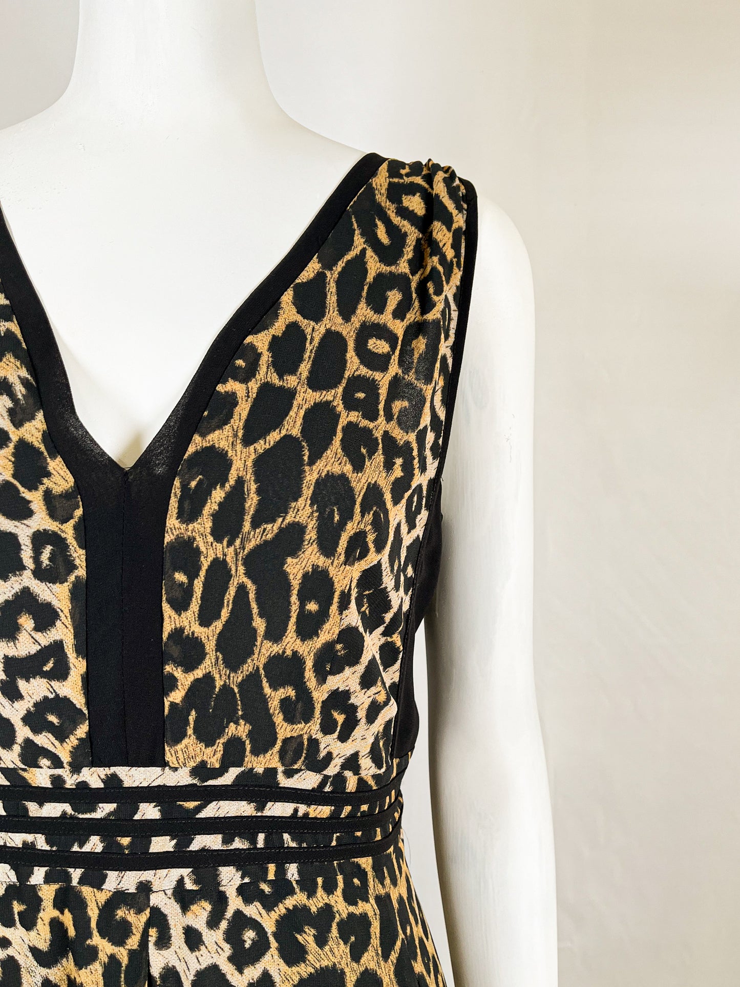 All Saints Leopard Print Sheer Dress