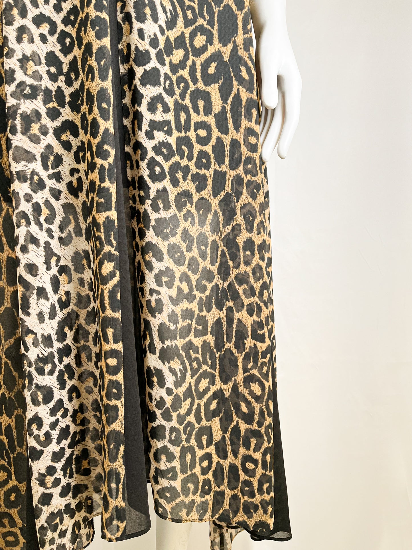 All Saints Leopard Print Sheer Dress