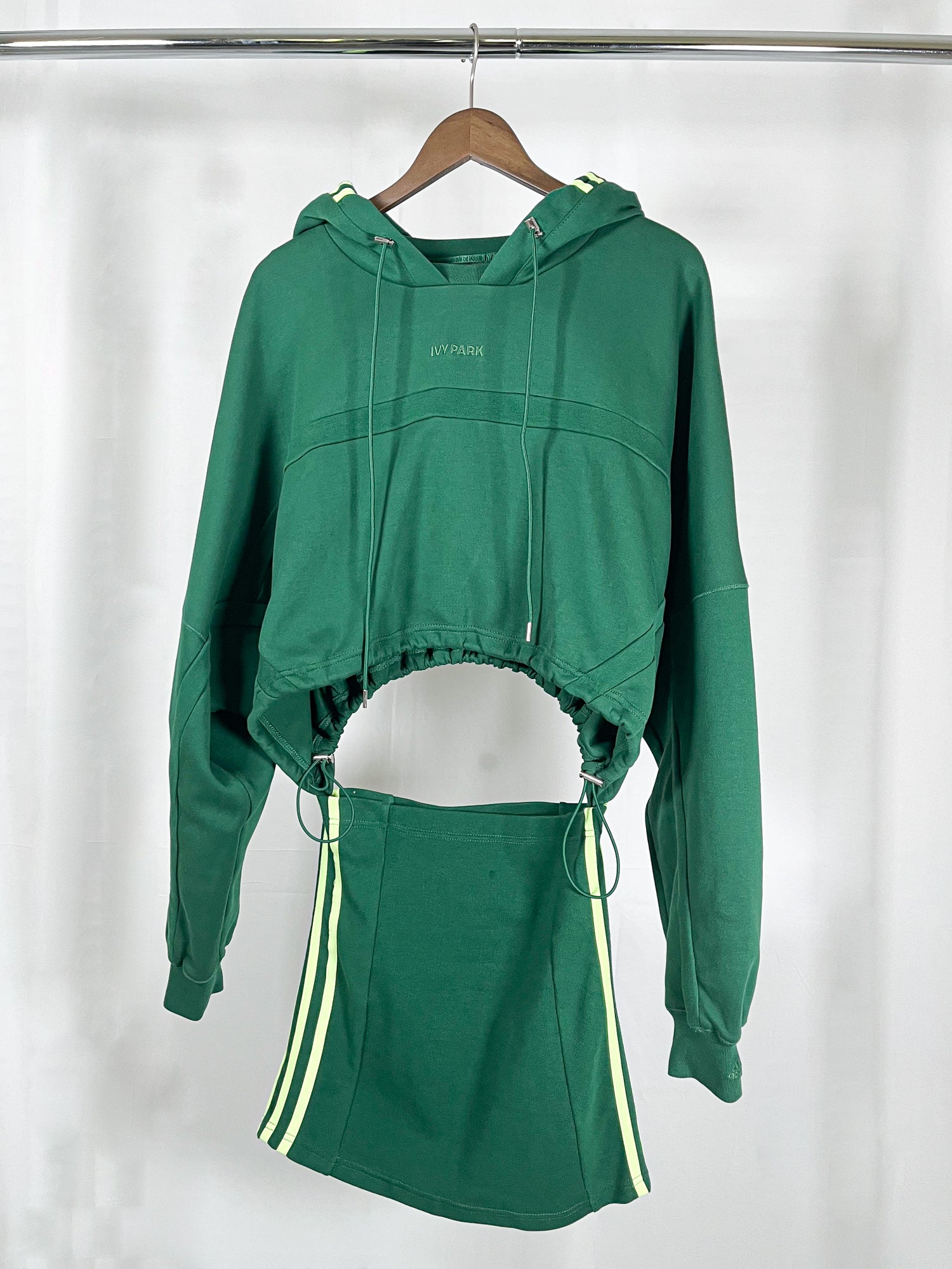 Adidas X Ivy Park Beyonce Hooded Cut Out Dress A Bag In A Shell Adidas X Ivy Park Beyonce Hooded Cut Out Dress A Bag In A Shell