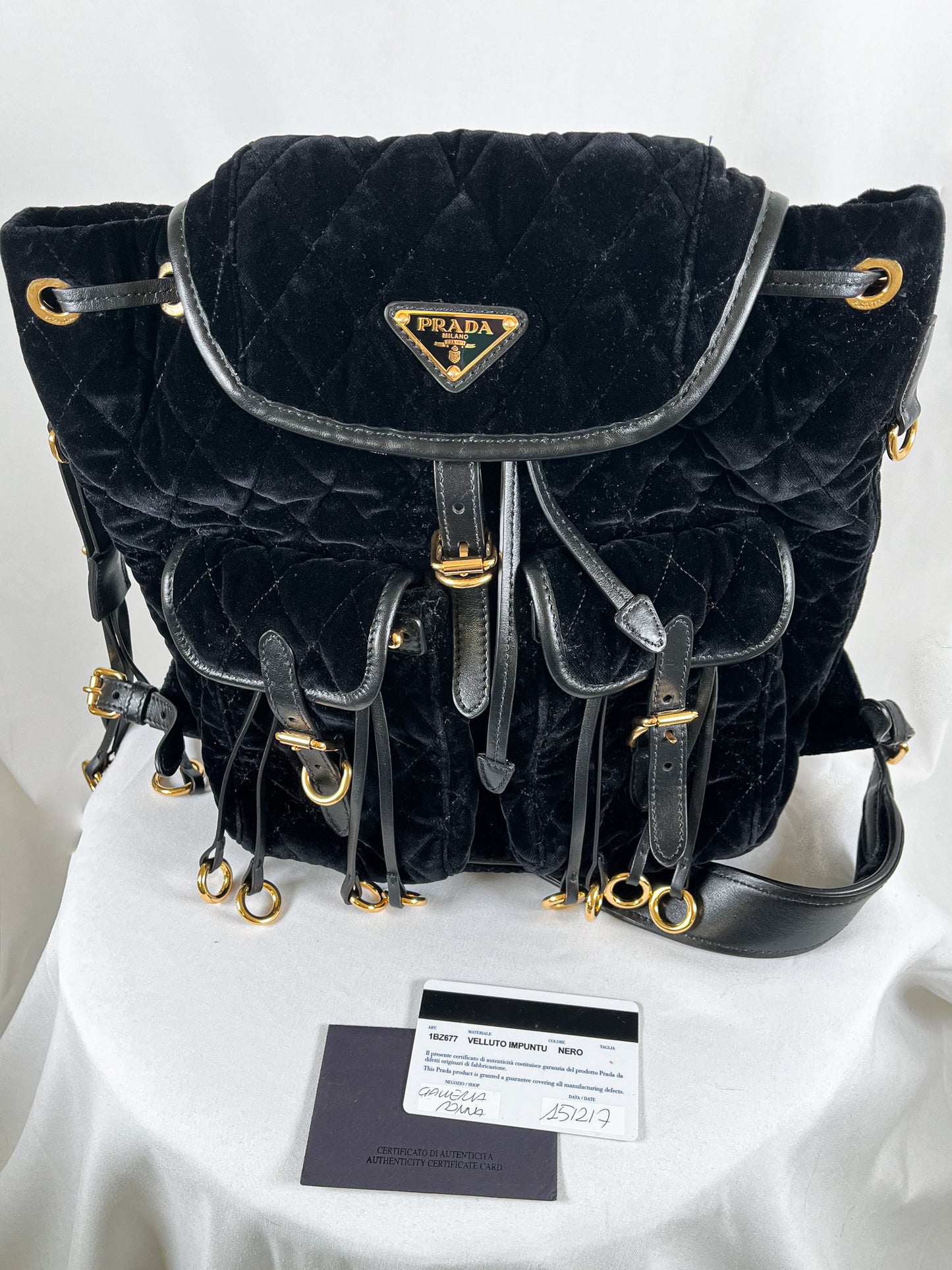 PRADA Velvet Impunture Corsaire Backpack