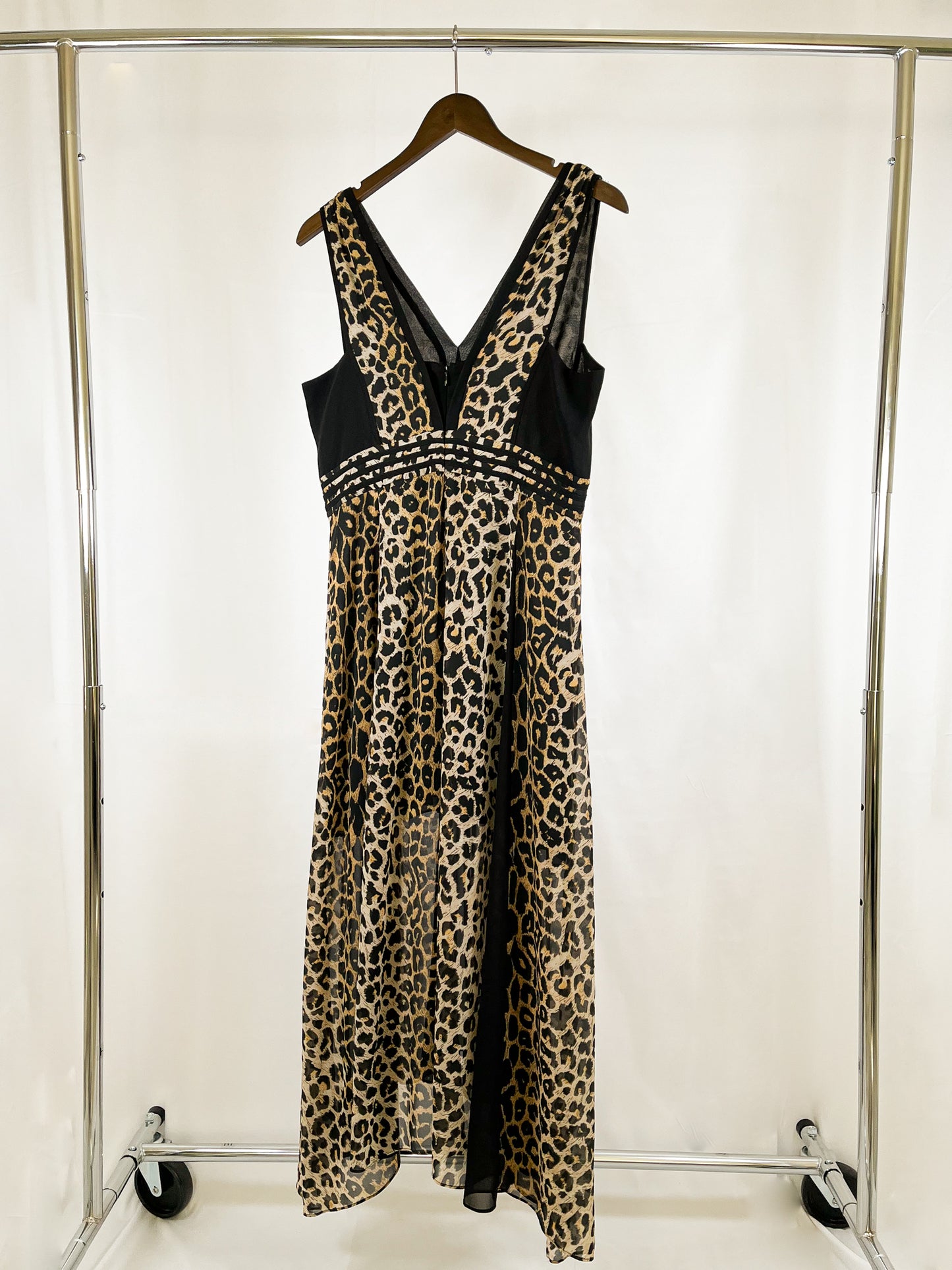 All Saints Leopard Print Sheer Dress